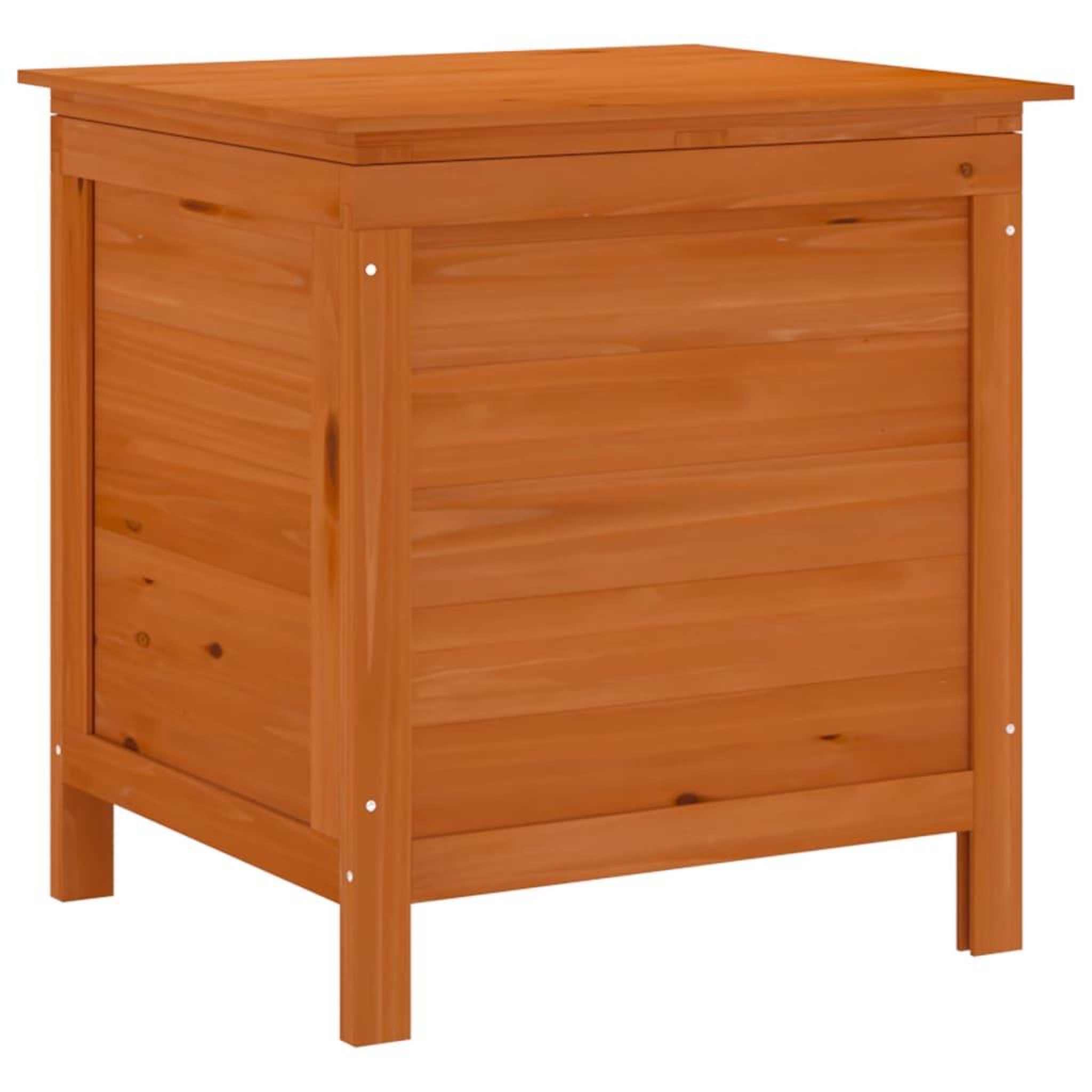 Voir la diapositive 2 : VIDAXL Boîte de rangement jardin marron 50x49x56,5cm bois massif sapin