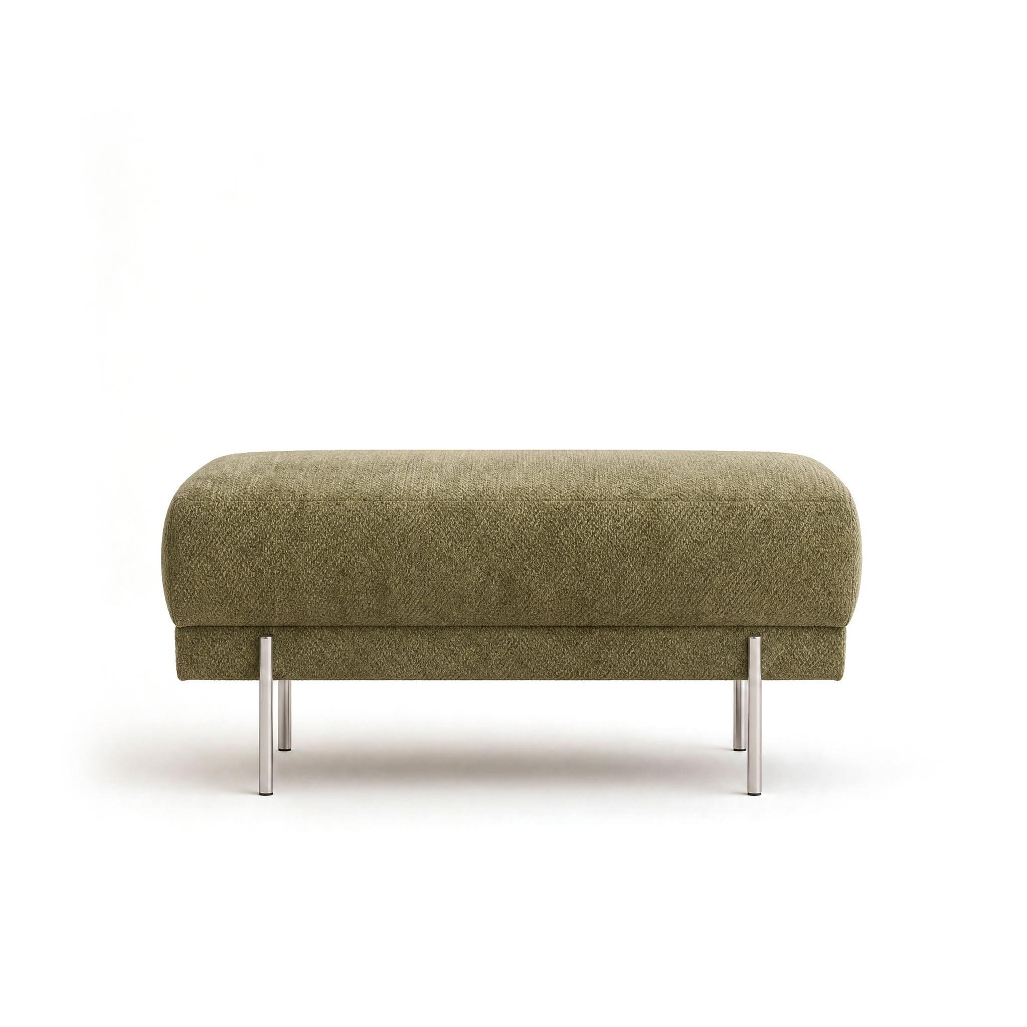 Voir la diapositive 5 : BEST MOBILIER Gabin - pouf en velours texturé