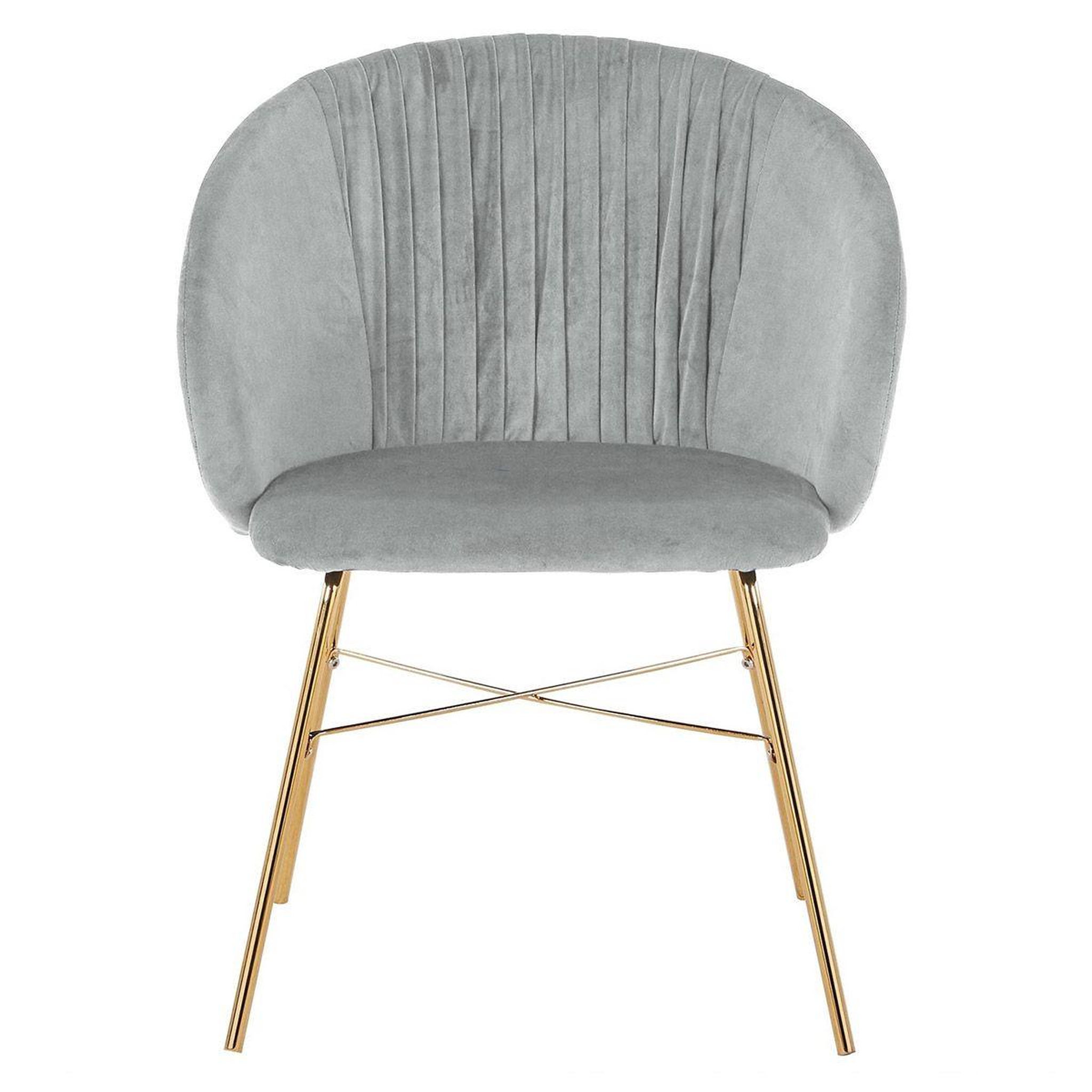 Voir la diapositive 2 : Paris Prix Chaise design en velours  kanye  80cm argent