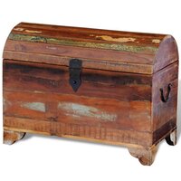 Vidaxl boîte de rangement bois de sapin massif 91x52x40 cm marron 246124 -  Conforama