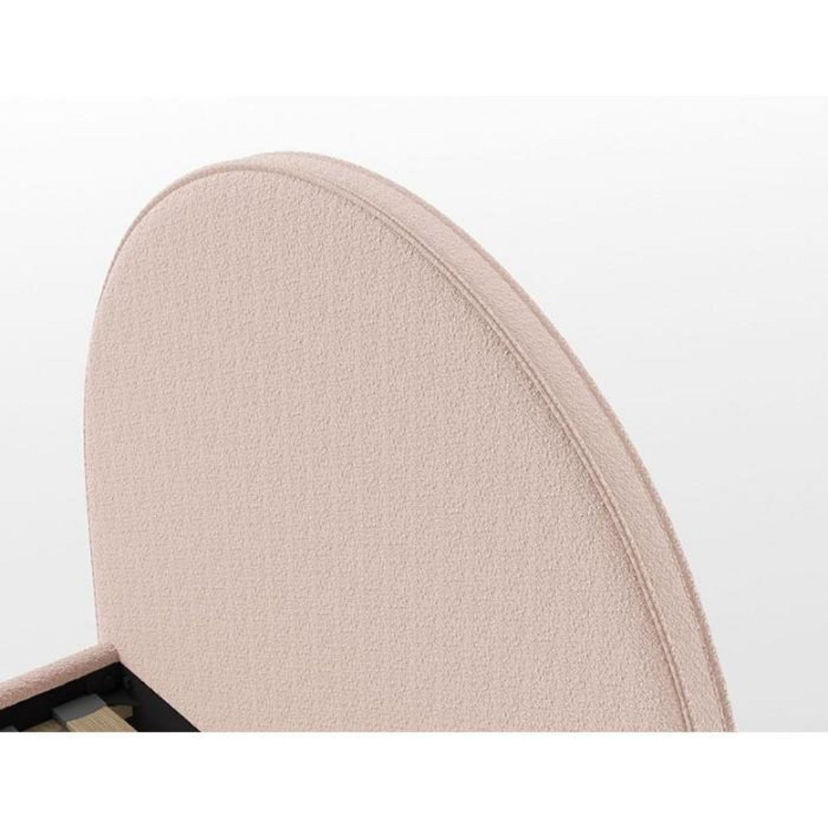 Paris Prix Pack - Lit Enfant & Pouf Bouclé  Moon  90x200cm Rose