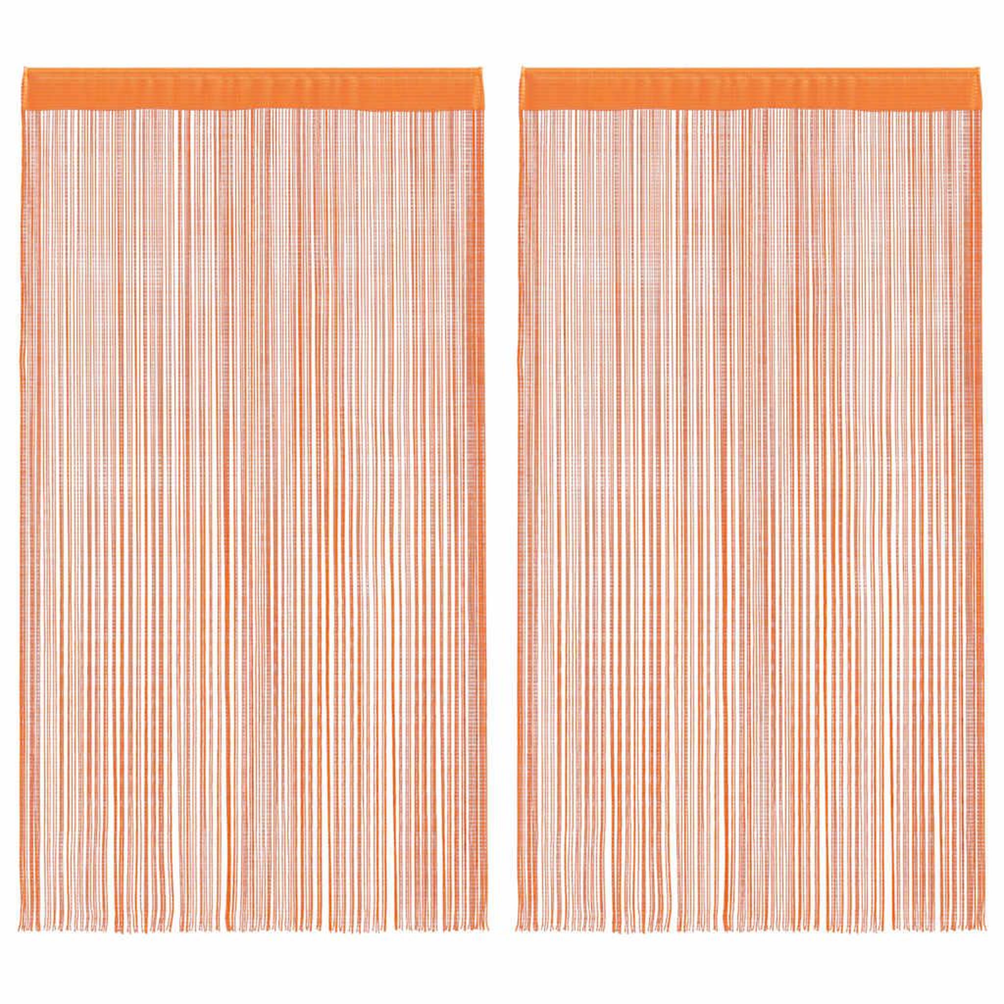 Voir la diapositive 2 : VIDAXL Rideau en fils 2 pcs 140 x 250 cm orange