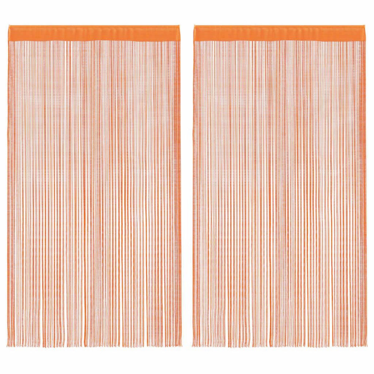 VIDAXL Rideau en fils 2 pcs 140 x 250 cm orange