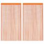 Voir la diapositive 2 : VIDAXL Rideau en fils 2 pcs 140 x 250 cm orange