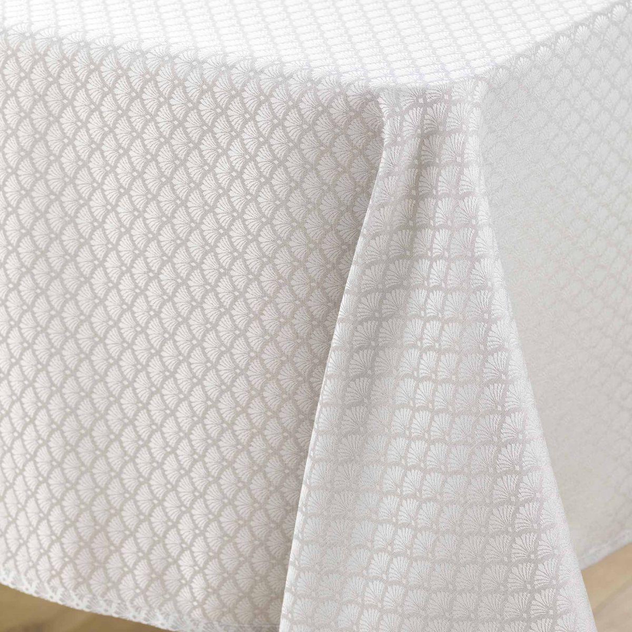 Voir la diapositive 2 : Douceur d'Intérieur Nappe jacquard imprimé  artea  140x240cm taupe