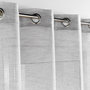 Voir la diapositive 2 : Paris Prix Rideau Voilages à Œillets  Sunline  140x240cm Gris & Argent