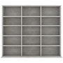 Voir la diapositive 4 : VIDAXL Armoire a CD Gris beton 102x23x89,5 cm Bois d'ingenierie