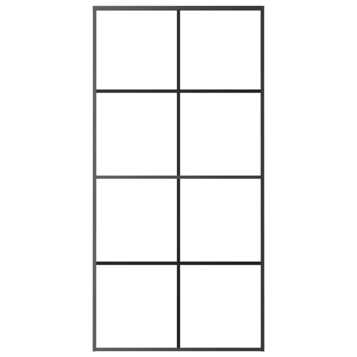 VIDAXL Porte coulissante et kit de quincaillerie 102,5x205cm Verre ESG