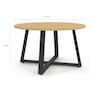 Voir la diapositive 4 : ID MARKET Table basse ronde SELMA 70 cm bois et noir