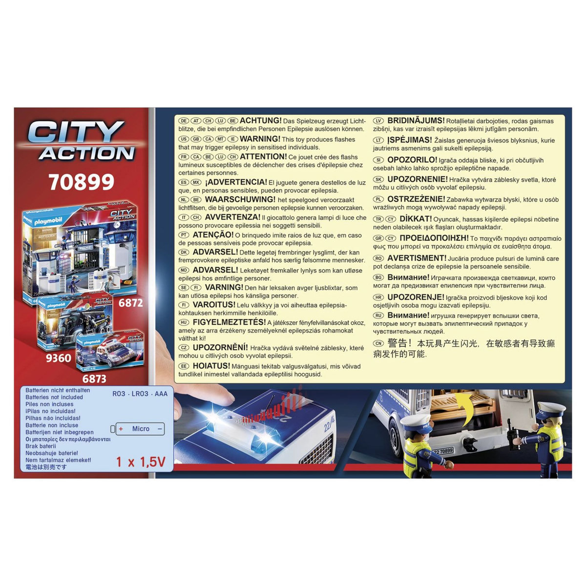 PLAYMOBIL City Action 70899 Police des fourgons