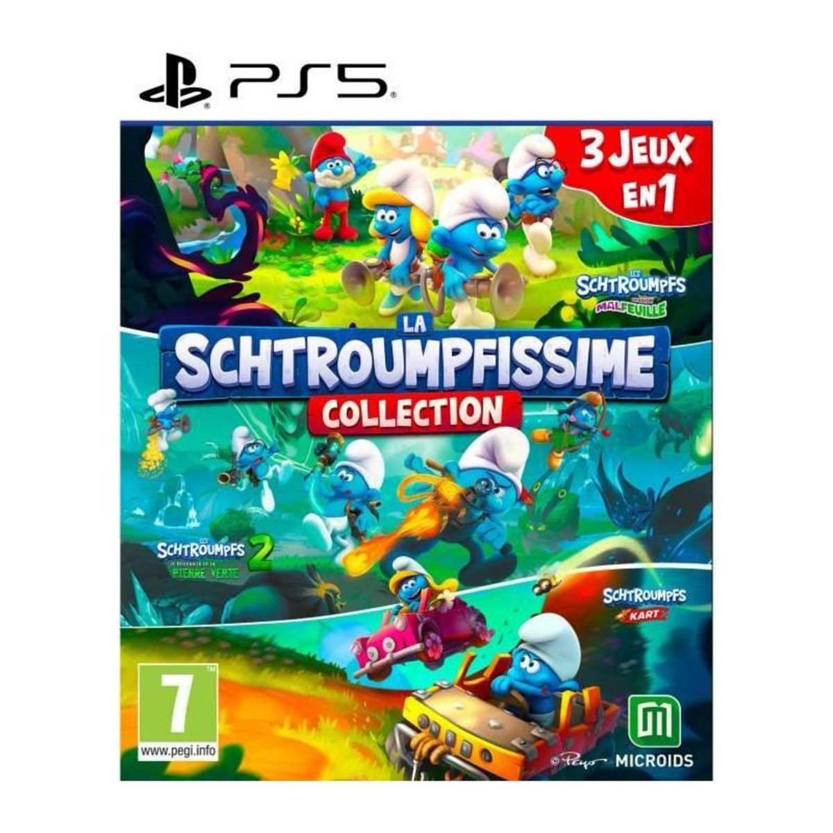 MICROIDS Jeu vidéo - Microids - La Schtroumpfissime Collection - PS5 - 3 jeux en 1 - Aventure et karting