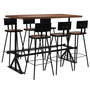 Voir la diapositive 1 : VIDAXL Mobilier de bar 7 pcs Bois de recuperation massif