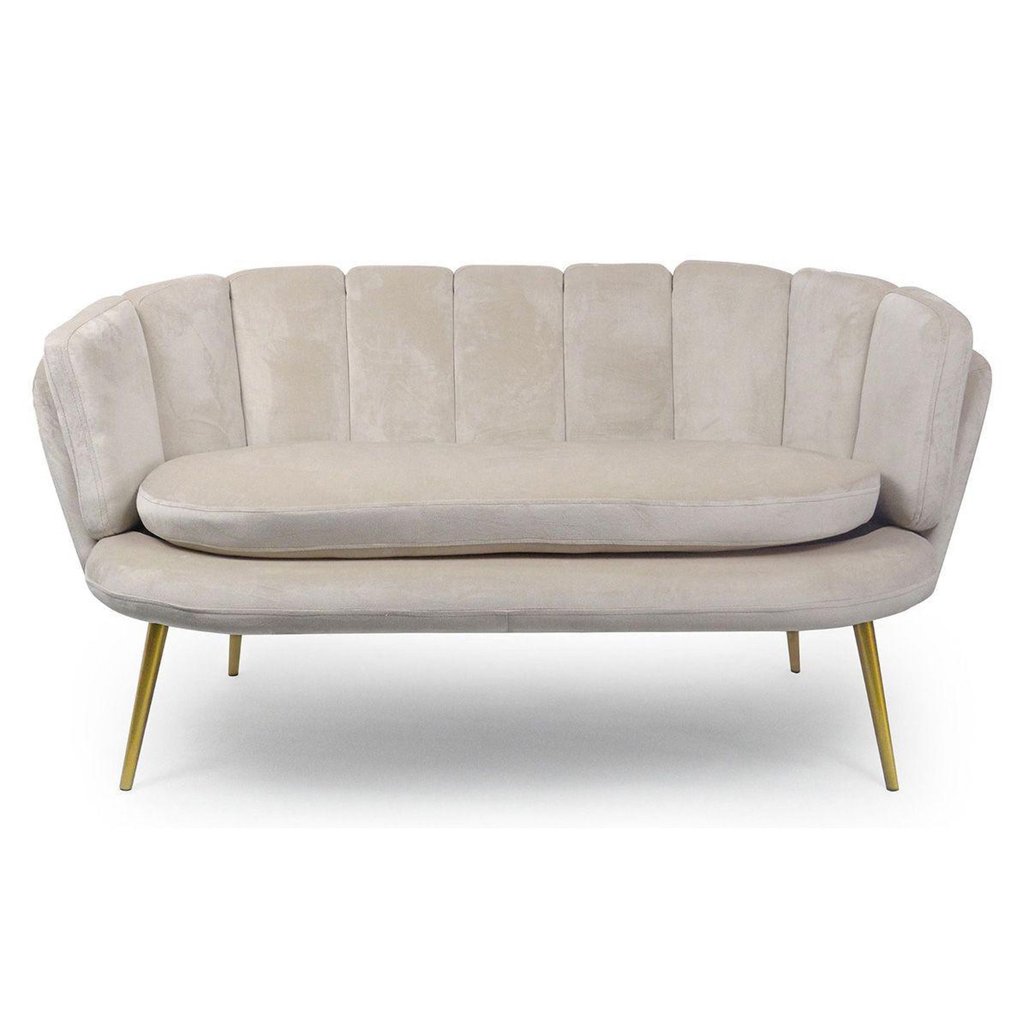 Voir la diapositive 2 : Paris Prix Canapé 2 places en velours  dabren  138cm taupe