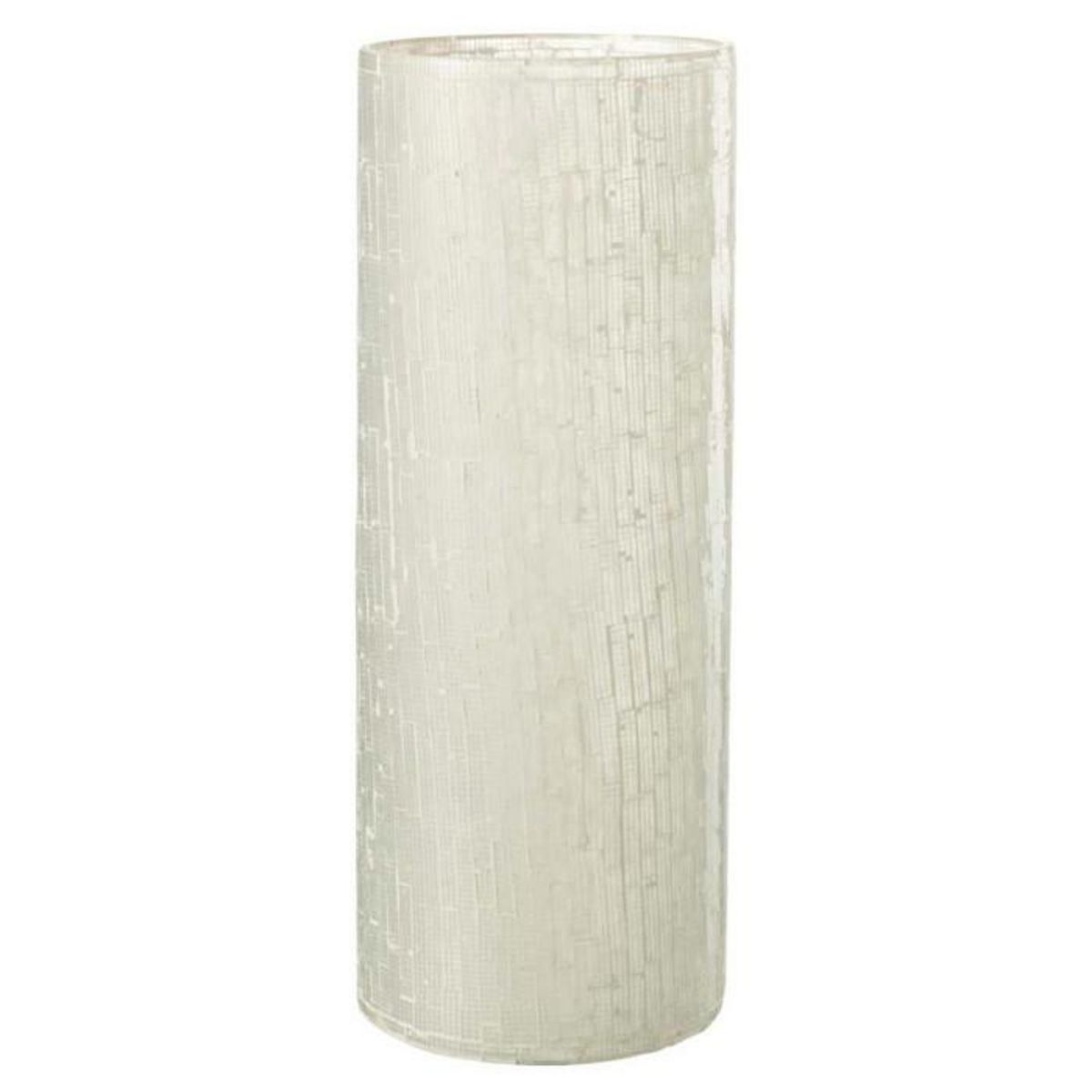 Paris Prix Vase Design en Verre  Mosaïque  43cm Gris Clair