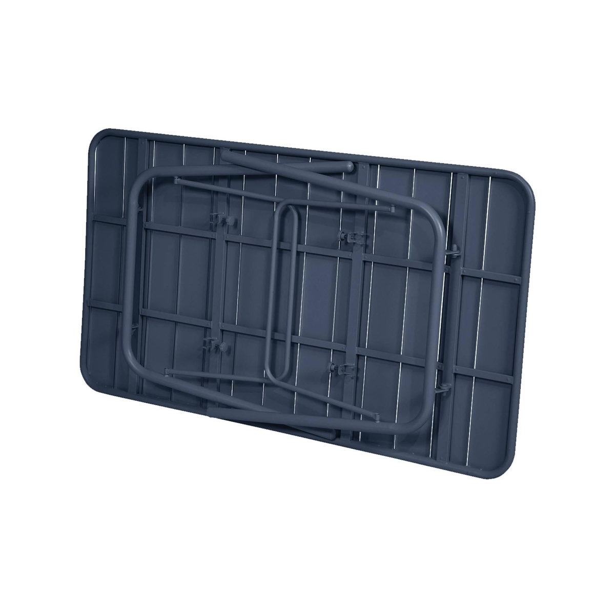 SWEEEK Table de jardin pliante métal 6 places, Amelia 141,2 x 80 x 72,5cm