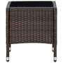 Voir la diapositive 3 : VIDAXL Table de jardin Marron 40x40x45 cm Resine tressee