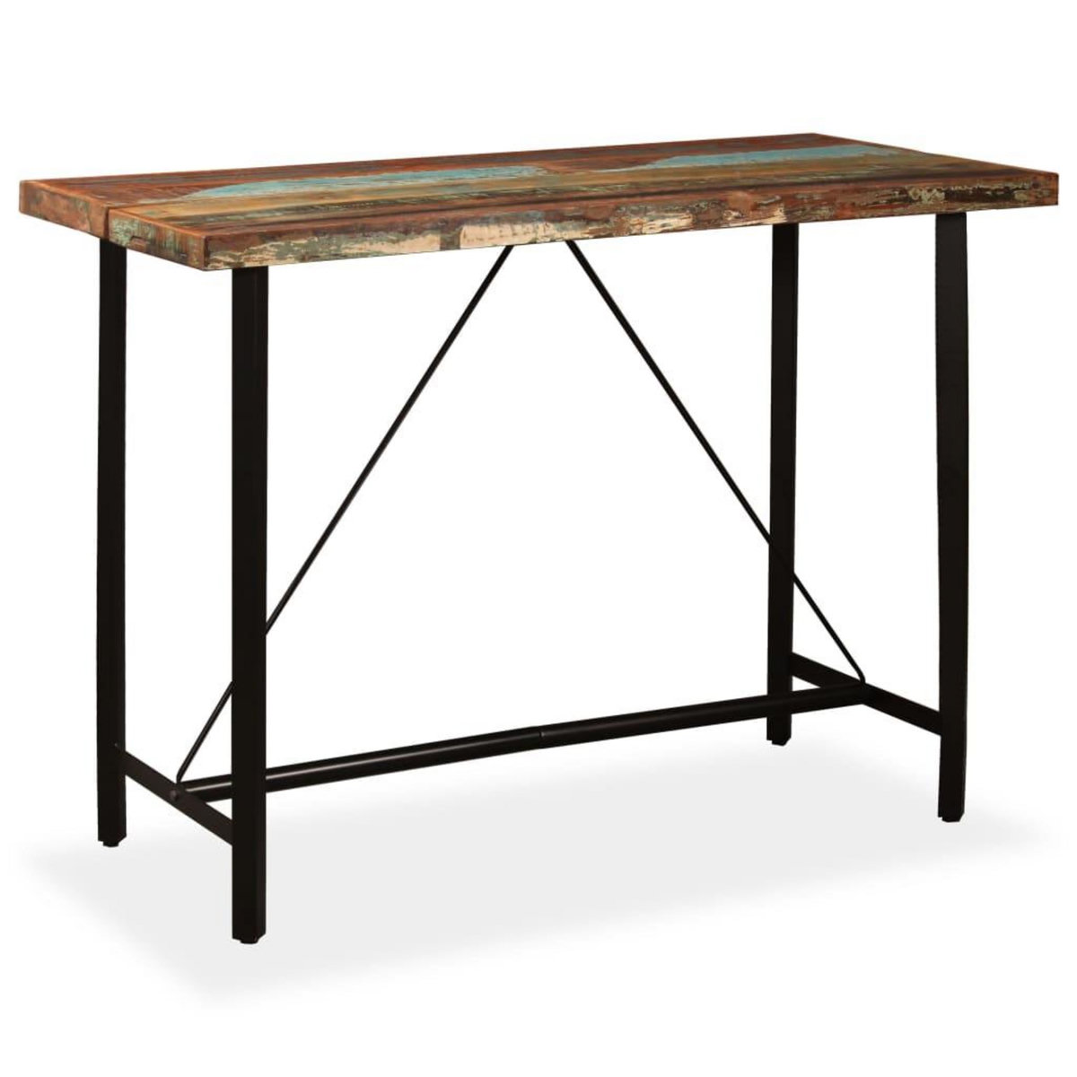 VIDAXL Table de bar Bois massif de recuperation 150 x 70 x 107 cm