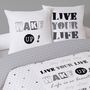 Voir la diapositive 2 : Dourev Housse de couette 200x200 Wake up + 2 taies coton 52 fils