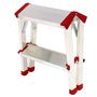 Voir la diapositive 2 : BRIXO Escabeau 2 marches Marche-pied Aluminium Charge 125 kg Pliable Pieds anti-dérapants BRIXO