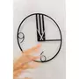 Paris Prix Horloge Murale en Métal  Lignes  69cm Noir