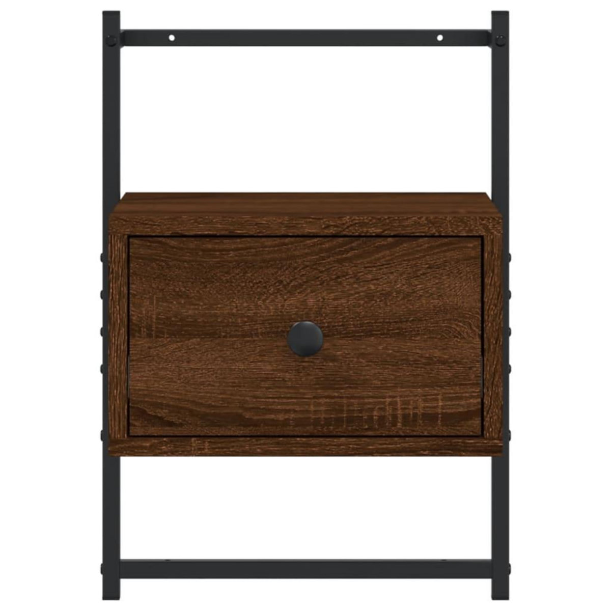 VIDAXL Table de chevet murale chene brun 35x30x51 cm bois d'ingenierie