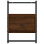 Voir la diapositive 5 : VIDAXL Table de chevet murale chene brun 35x30x51 cm bois d'ingenierie