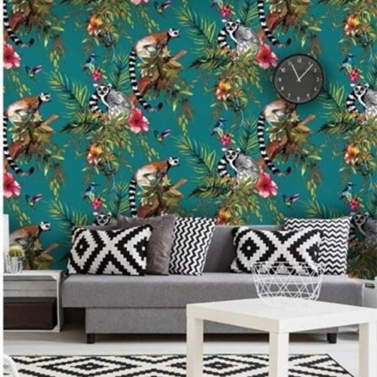 DUTCH WALLCOVERINGS DUTCH WALLCOVERINGS Papier peint Lemurien Vert 12402