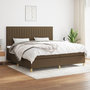 Voir la diapositive 1 : VIDAXL Sommier a lattes de lit avec matelas Marron fonce 200x200 cm