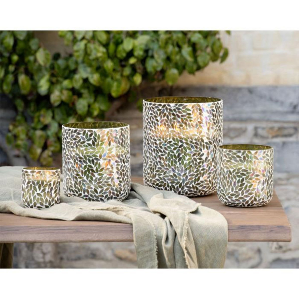 Paris Prix Bougie Parfumée Mosaïque  Cyra  25cm Tea & Herbscire