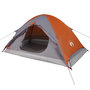 Voir la diapositive 5 : VIDAXL Tente de camping a dome 4 personnes gris et orange impermeable