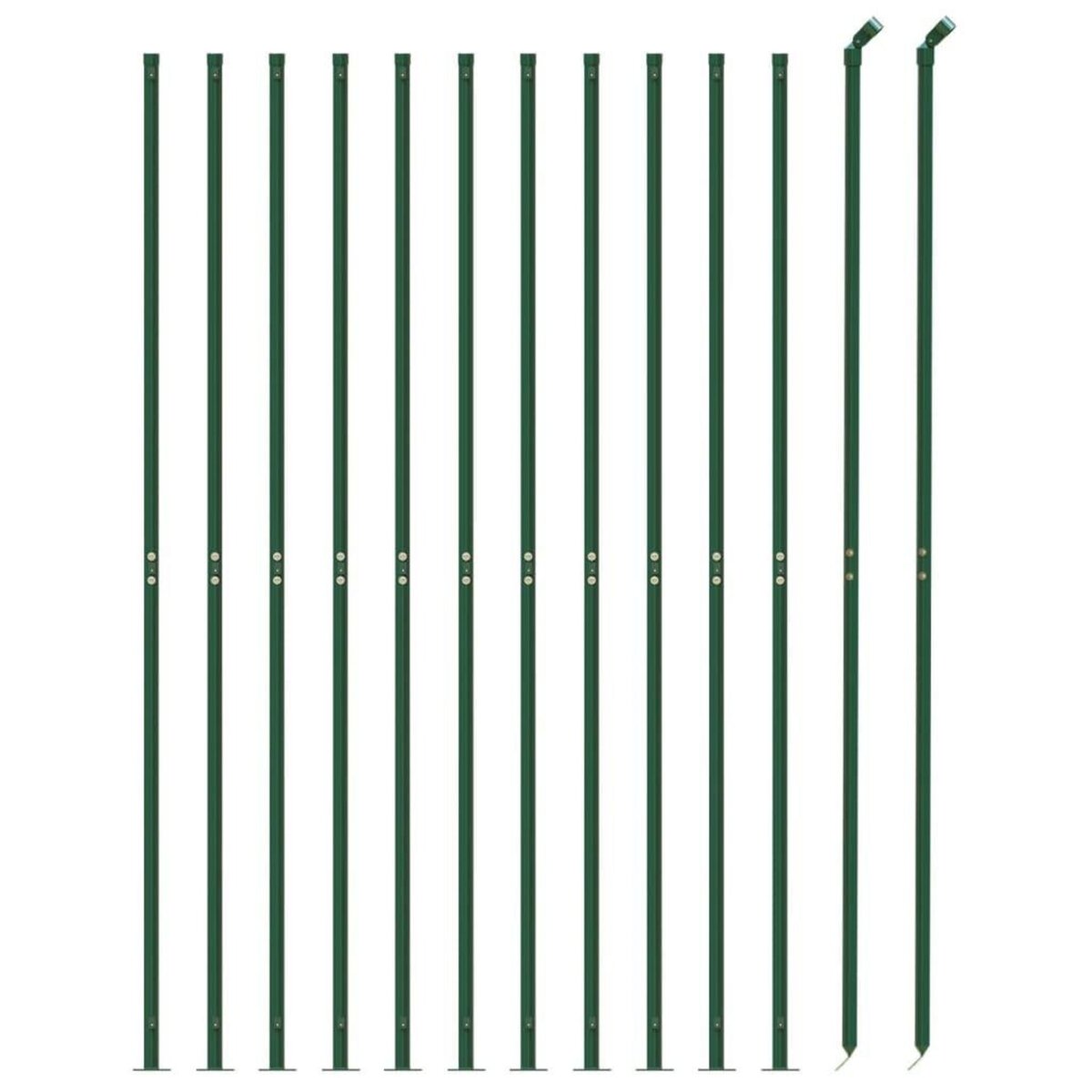 VIDAXL Cloture en treillis metallique avec bride vert 2x25 m