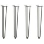 Voir la diapositive 2 : VIDAXL Pieds de table en forme d'epingle a cheveux 4 pcs anthracite