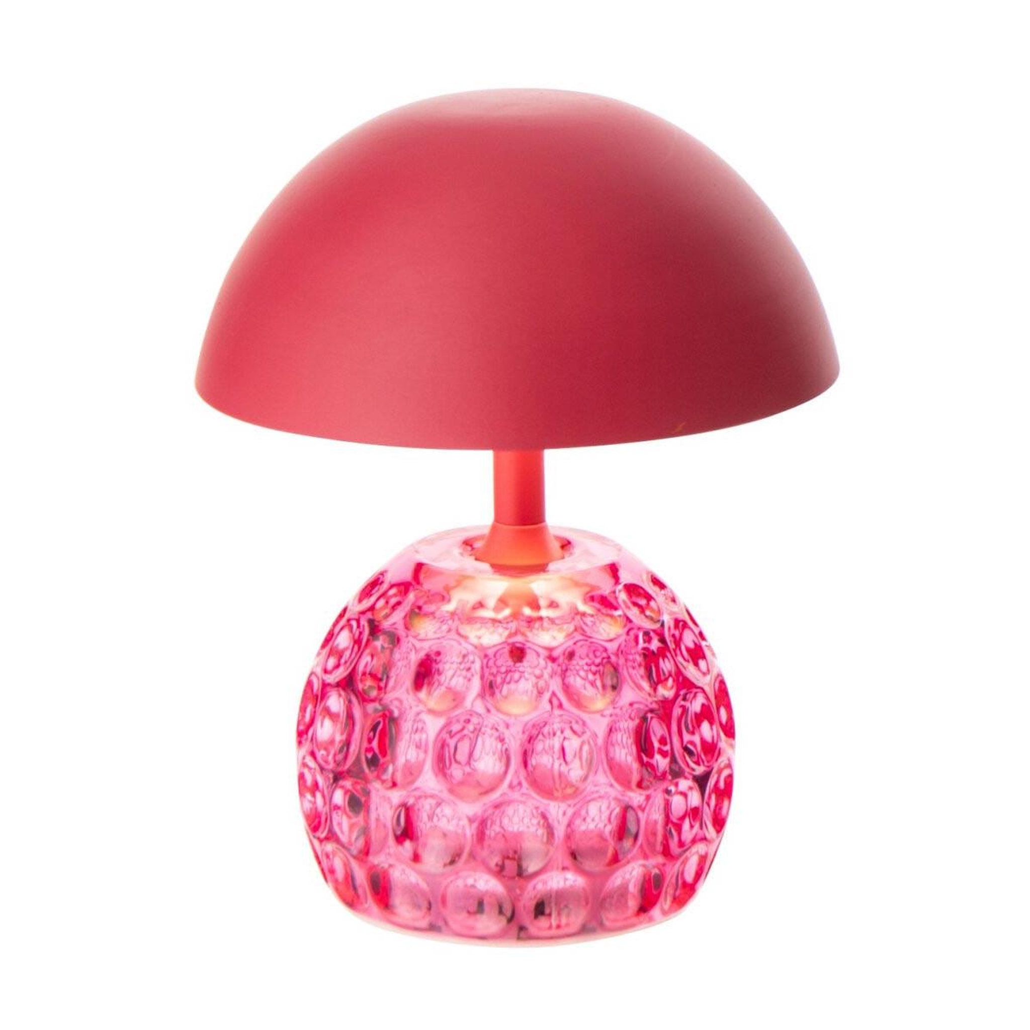 Voir la diapositive 2 : J-LINE Lampe à poser led champignon  fungo  15cm rose