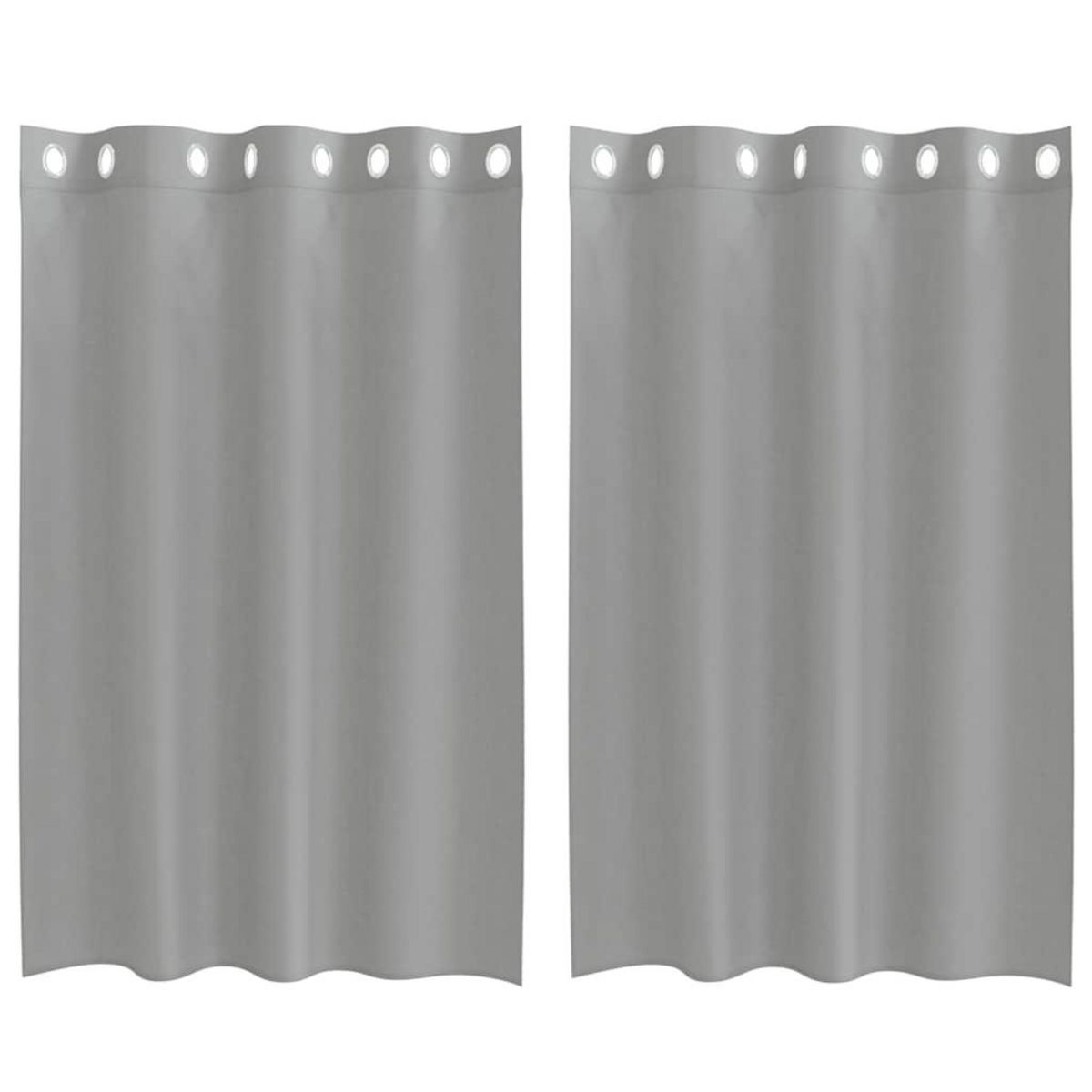 VIDAXL Rideaux en voile avec œillets 2 pcs gris clair 140x175 cm