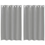 Voir la diapositive 2 : VIDAXL Rideaux en voile avec œillets 2 pcs gris clair 140x175 cm