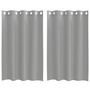 Voir la diapositive 2 : VIDAXL Rideaux en voile avec œillets 2 pcs gris clair 140x175 cm