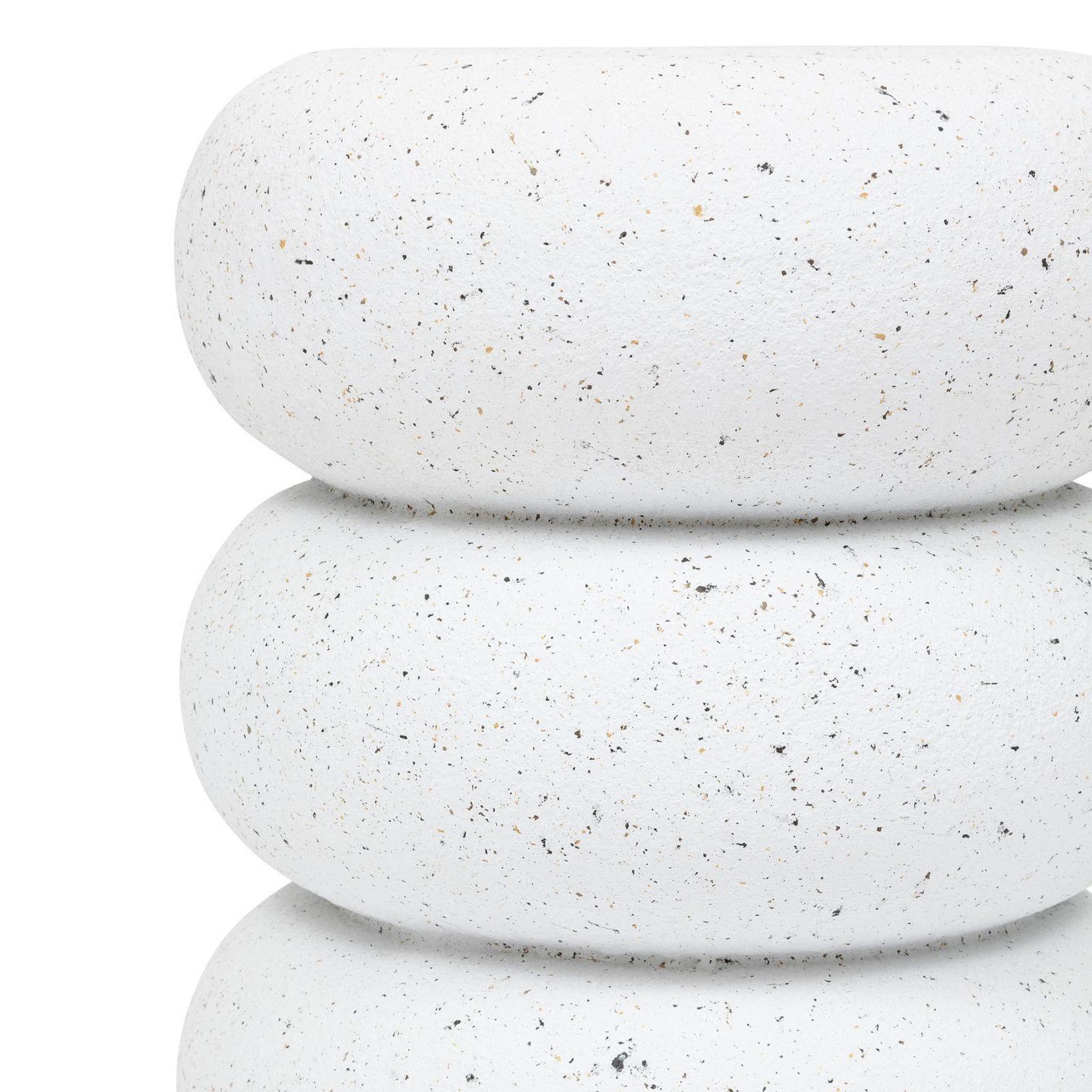Voir la diapositive 3 : ATMOSPHERA Table d'appoint ronde stoneto - blanc