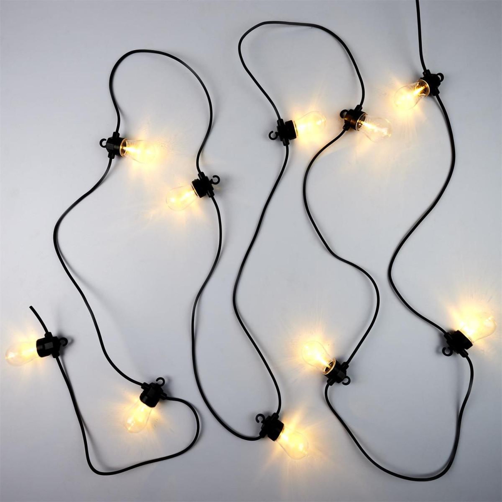 Voir la diapositive 3 : The Home Deco Factory Guirlande lumineuse extérieur  ampoule transparente  5m noir