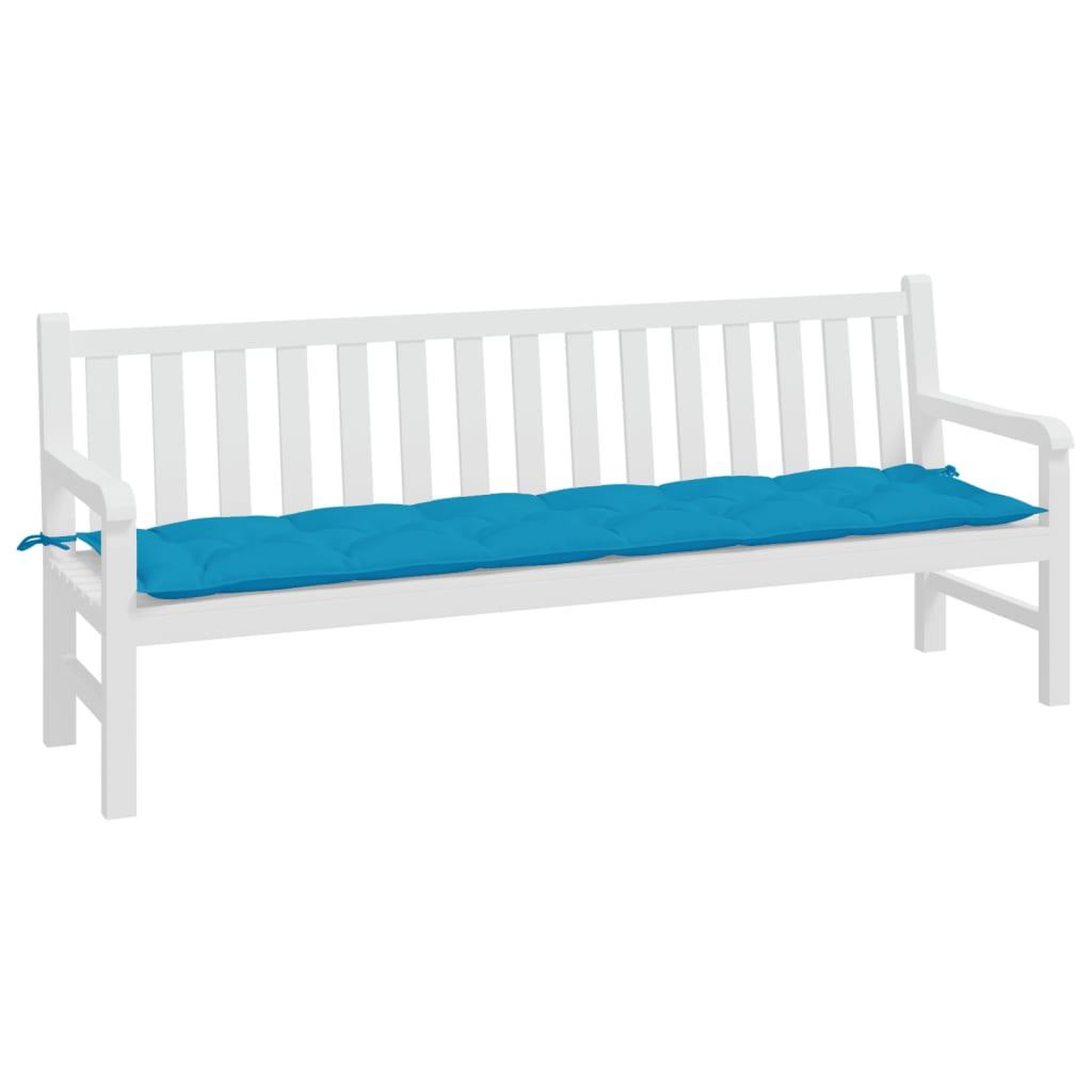 Voir la diapositive 3 : VIDAXL Coussin de banc de jardin bleu clair 200x50x7 cm tissu oxford