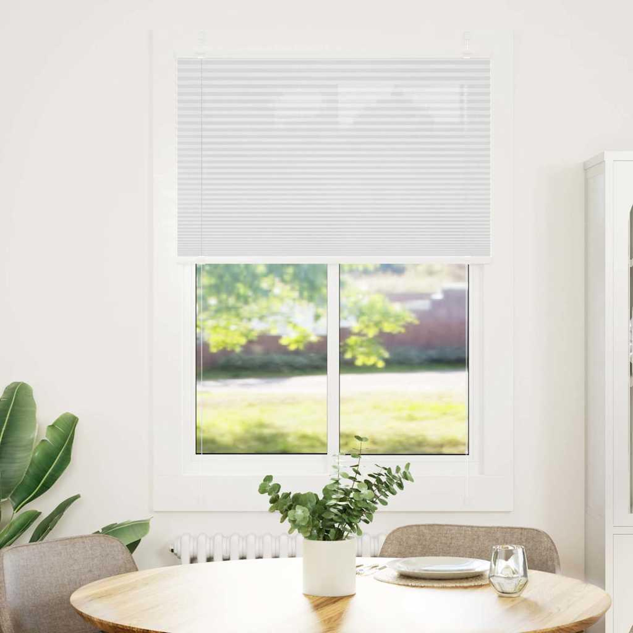 Voir la diapositive 2 : VIDAXL Store plisse blanc 100x150 cm largeur du tissu 99,4cm polyester