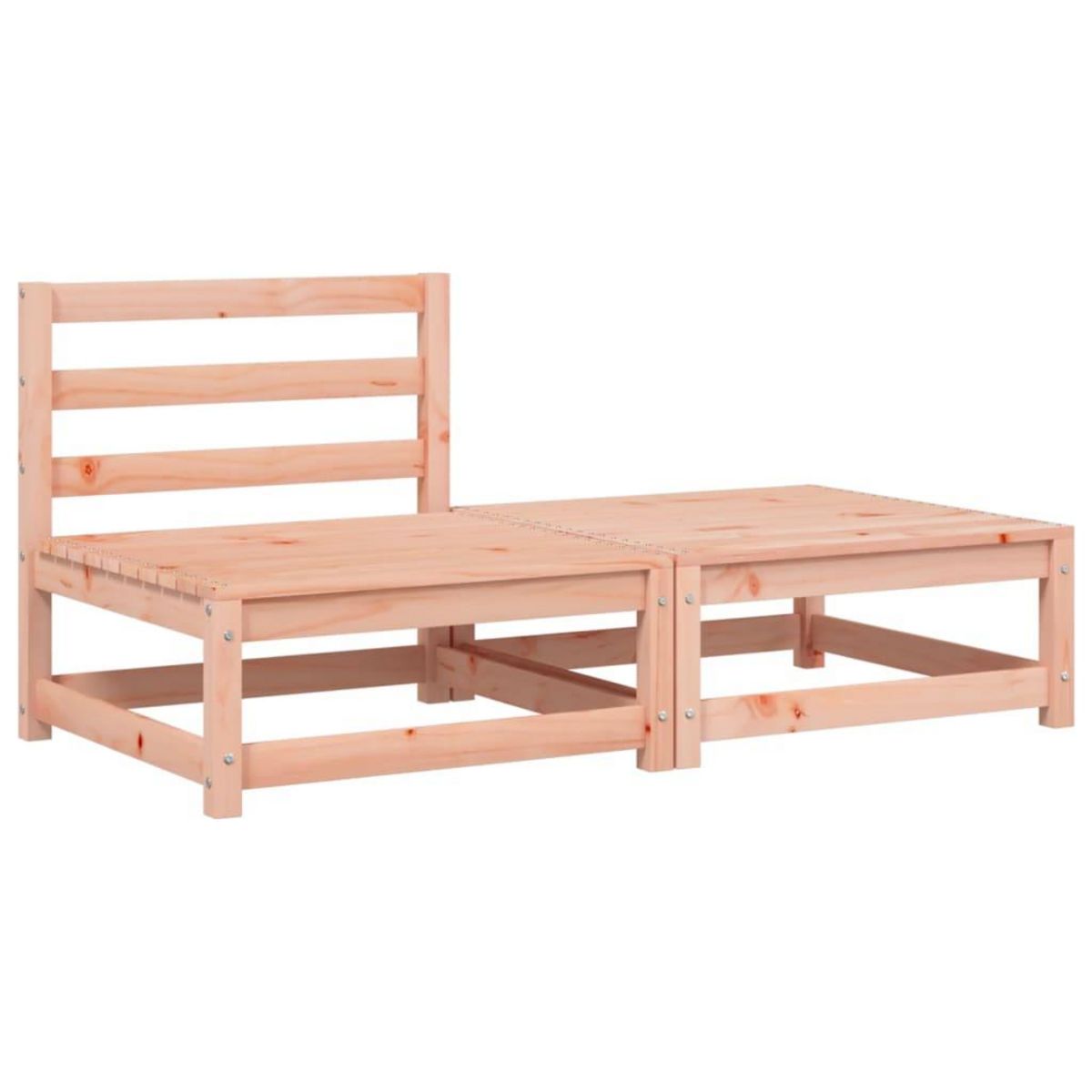 VIDAXL Canape de jardin sans accoudoirs avec coussins et repose-pieds