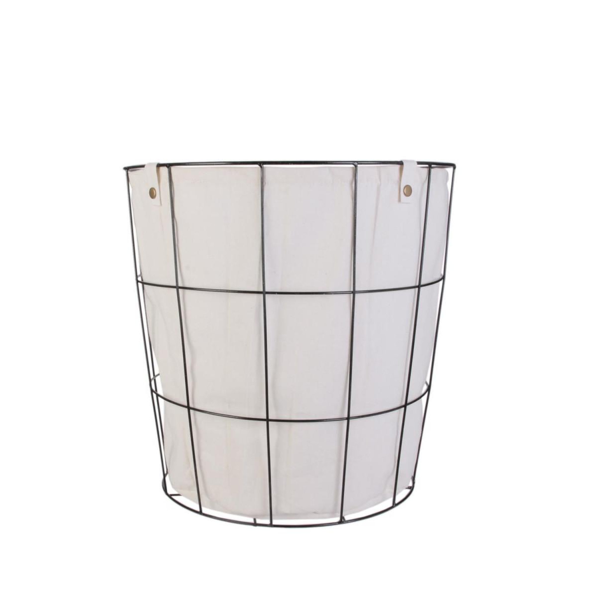 Voir la diapositive 2 : Je cherche une idee Panier de rangement rond  filaire  40cm noir