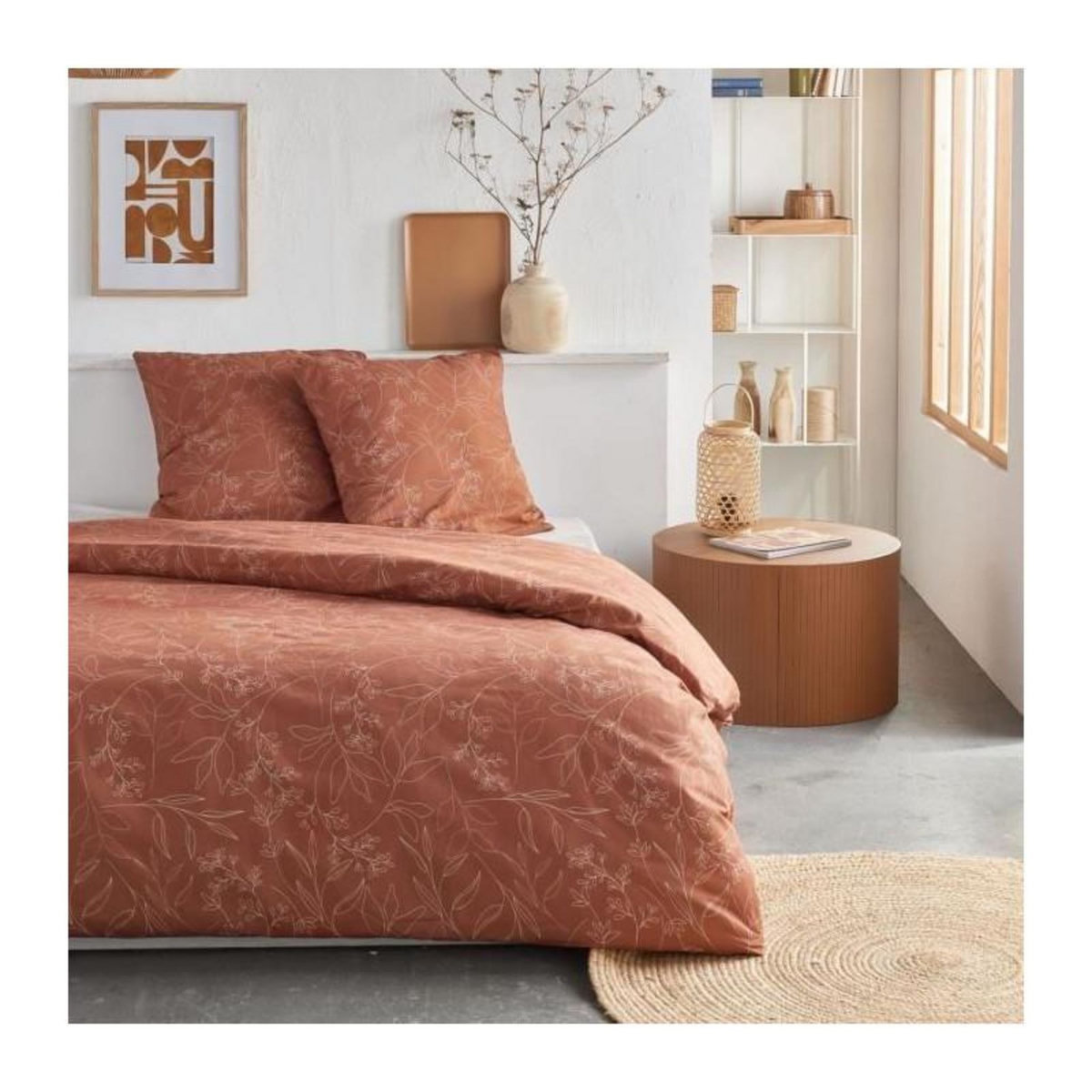 Today Parure de lit - TODAY Crazy - Imprimé Floral - 2 personnes - 220 x 240 cm - Orange