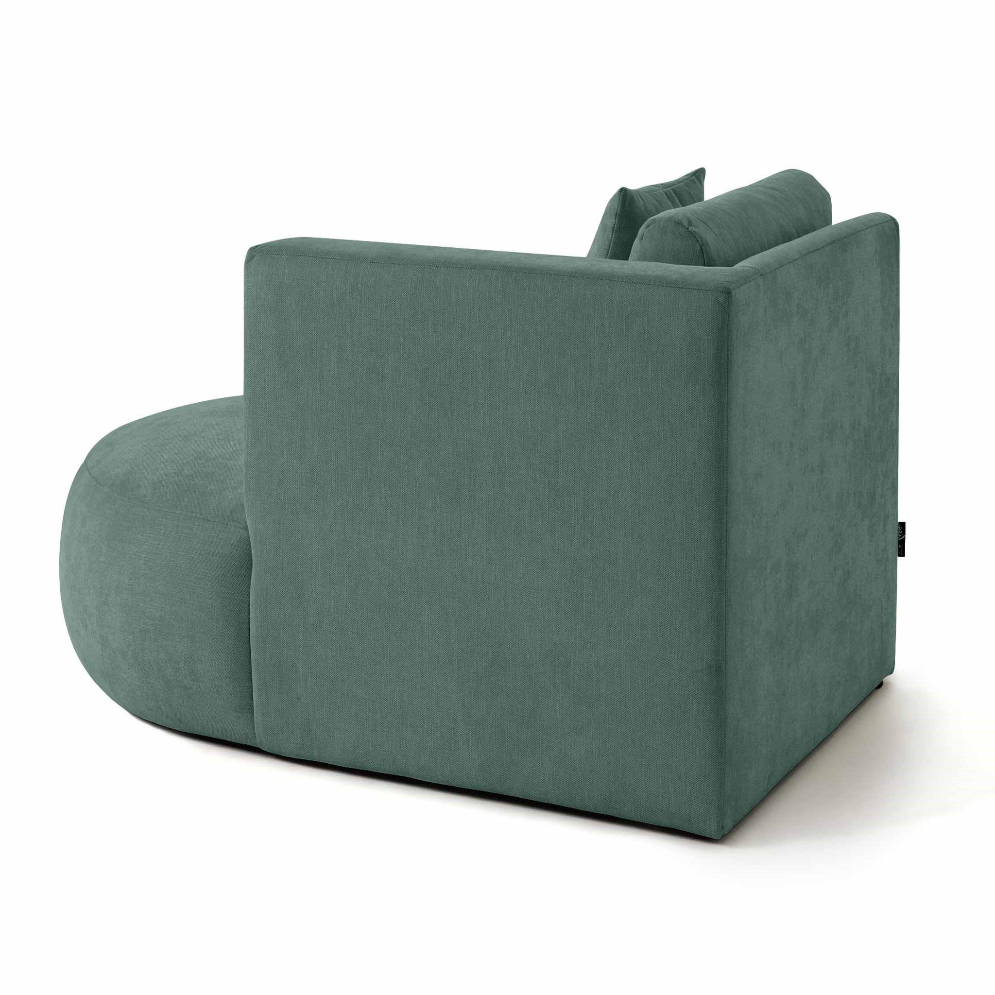 Voir la diapositive 4 : LISA DESIGN Santorini - module d'assise méridienne droit - en tissu texturé