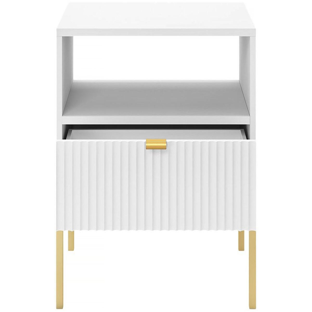 Habitat et Jardin Table de chevet en bois  Tunis  - Blanche