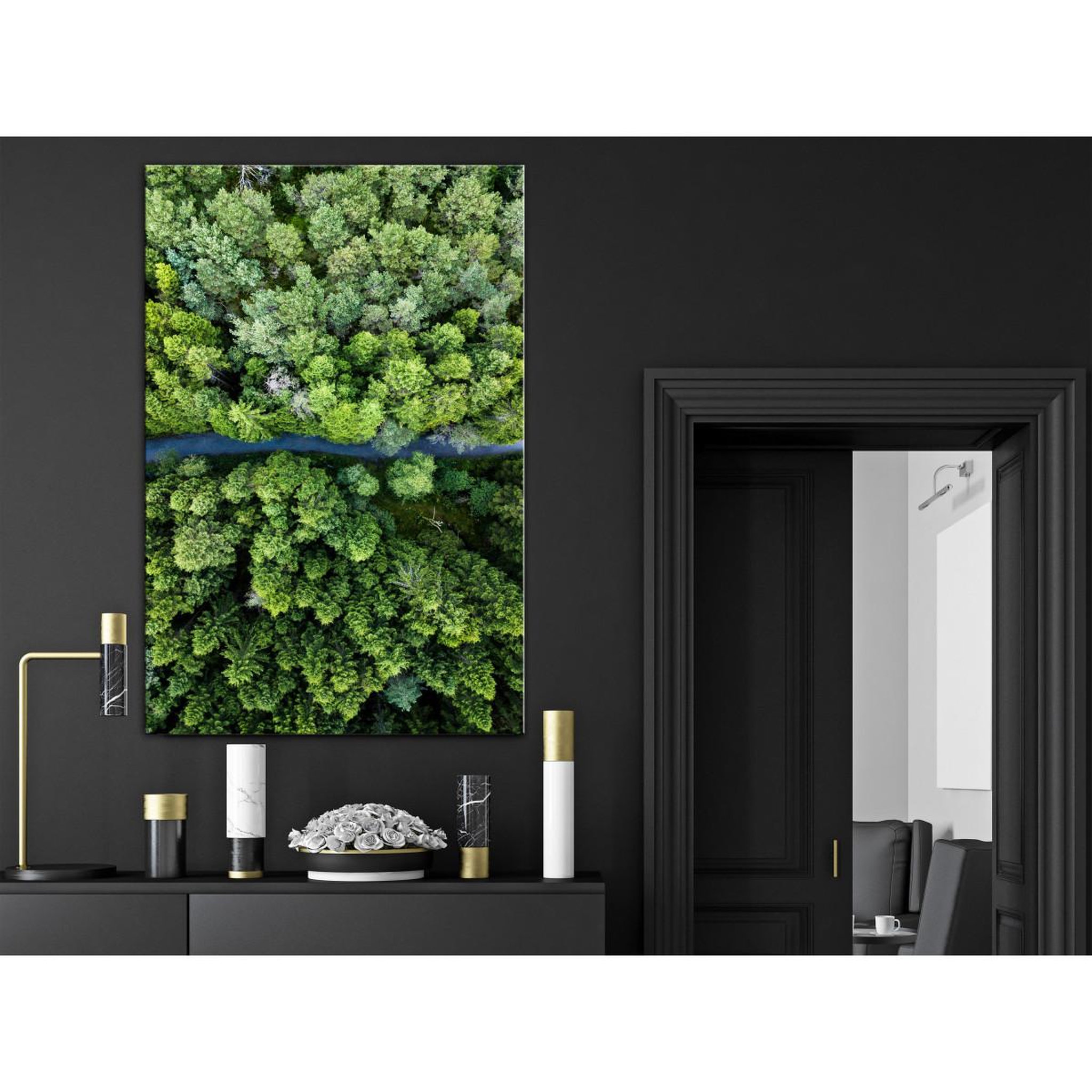 Voir la diapositive 2 : Paris Prix Tableau imprimé  road through forest
