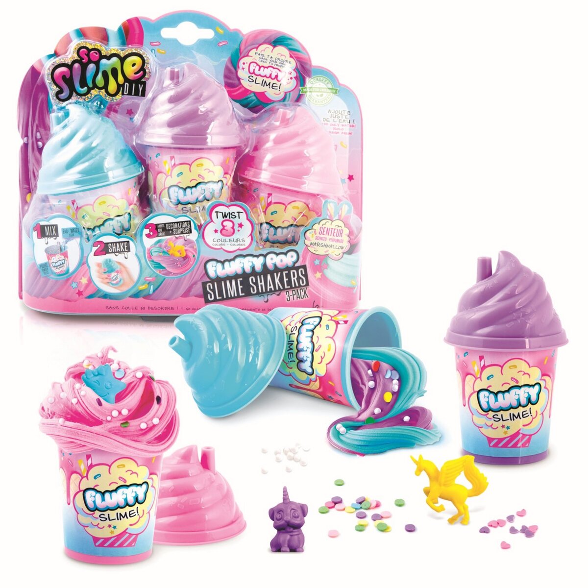 CANAL TOYS Kit slime Flutty 3 shakers