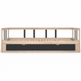Voir la diapositive 3 : ID MARKET Lit banquette 90 x 190 cm ZOYA convertible 180 x 190 cm hêtre et noir avec 1 tiroir de rangement