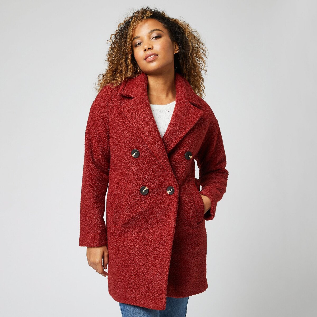 Manteau long clearance femme pas cher