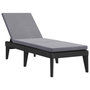 Voir la diapositive 2 : VIDAXL Chaise longue avec coussin anthracite 186x60x29 cm PP